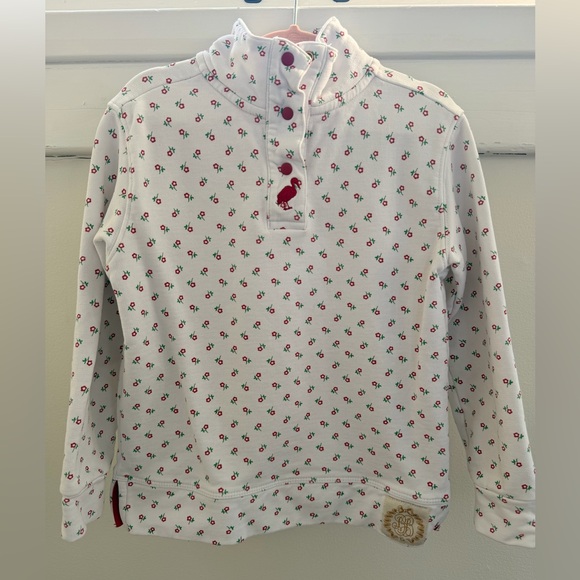 The Beaufort Bonnet Company Other - The Beaufort Bonnet Company White and Red Floral Hoodie